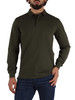 VERDE SCURO | Polo manica lunga in cotone piquet con ricamo logo