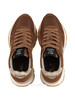 MARRONE | Sneakers in pelle e tessuto ALLY GOLD SILVER