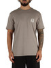 BEIGE | T-shirt in cotone con ricamo logo frontale