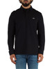 BLU SCURO | Polo manica lunga slim fit in cotone piquet