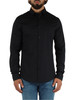 BLU SCURO | Camicia slim fit in cotone stretch