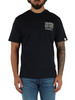 BLU SCURO | T-shirt in cotone con ricamo logo frontale