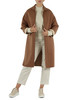 MARRONE CHIARO | Cappotto in lana con zip