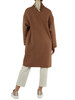 MARRONE CHIARO | Cappotto in lana con zip