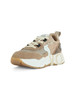 BEIGE | Sneakers in pelle e tessuto CLUB 105 con borchie