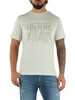 BEIGE | T-shirt in cotone con stampa logo frontale