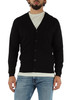 NERO | Cardigan in cotone e cashmere con ricamo logo