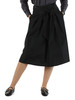 NERO | Gonna in taffetà con pieghe frontali