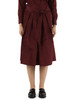 BORDEAUX | Gonna in taffetà con pieghe frontali