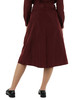 BORDEAUX | Gonna in taffetà con pieghe frontali