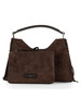 MARRONE | Borsa a mano AURORA Small in suede motivo cocco MARRONE | Borsa a mano AURORA Small in suede motivo cocco