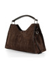 MARRONE | Borsa a mano AURORA Small in suede motivo cocco MARRONE | Borsa a mano AURORA Small in suede motivo cocco
