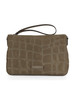 TORTORA | Pochette NORA POUCH in suede motivo cocco TORTORA | Pochette NORA POUCH in suede motivo cocco