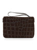 MARRONE | Pochette NORA POUCH in suede motivo cocco MARRONE | Pochette NORA POUCH in suede motivo cocco