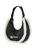 NERO | Borsa a spalla KLJ SHEARLING HALFMOON NERO | Borsa a spalla KLJ SHEARLING HALFMOON