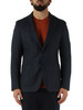 BLU | Giacca slim fit in misto lana con pettorina rimovibile