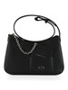 NERO | Borsa a spalla in ecopelle con logo impresso