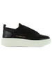 SCHWARZ | Slip-On-Sneaker WEMBLEY aus Leder und Kunstleder