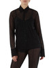 NERO | Camicia in tulle con strass