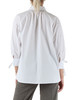 BIANCO | Camicia in popeline con bottone gioiello