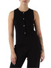 NERO | Gilet girocollo in misto viscosa