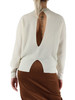 OFF WHITE | Maglia in lana e cashmere con apertura sul retro