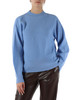AZZURRO | Maglia in lana e cashmere con apertura sul retro