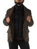 MARRONE | Cappotto corto imbottito INVERN CHECK