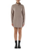 BEIGE | Vestito maxi maglia a coste in lana e cashmere