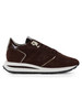 MARRONE | Sneakers in pelle e tessuto TROPEZ HAUTE LOW