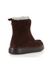 MARRONE | Stivaletti in suede con interno in ecopelliccia