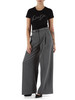 GRIGIO | Pantalone gamba larga in misto viscosa