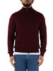 BORDEAUX | Cardigan con zip in lana merino extrafine
