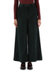VERDE SCURO | Pantalone gamba larga in velluto