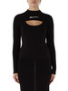 NERO | Maglia in misto viscosa con dettaglio cut out