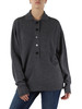 GRIGIO | Maglia collo a polo in lana e cotone