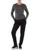 GRIGIO | <div>JEANS: T-shirt manica lunga in cotone stretch</div>