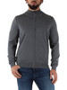 GRIGIO | Cardigan con zip in lana vergine