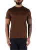 MARRONE CHIARO | T-shirt in cotone e modal con scritta logo