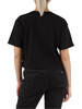 NERO | T-shirt cropped in cotone con scritta logo frontale