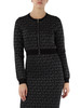 NERO | Cardigan cropped con zip in misto viscosa