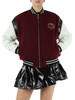 BORDEAUX | Giacca bomber varsity con maniche a contrasto BORDEAUX | Giacca bomber varsity con maniche a contrasto