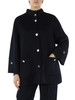 BLU | Cappotto corto in tessuto double di misto lana BLU | Cappotto corto in tessuto double di misto lana