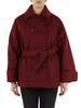 BORDEAUX | Giacca doppiopetto oversize 9313 con cintura