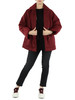 BORDEAUX | Giacca doppiopetto oversize 9313 con cintura