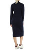 BLU SCURO | Abito midi in lana e cashmere