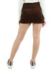 MARRONE | Minigonna in velluto a coste