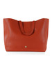ARANCIONE | Borsa shopping effetto martellato con logo impresso