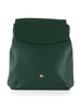 VERDE | Zaino effetto martellato con placca logo