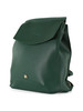 VERDE | Zaino effetto martellato con placca logo